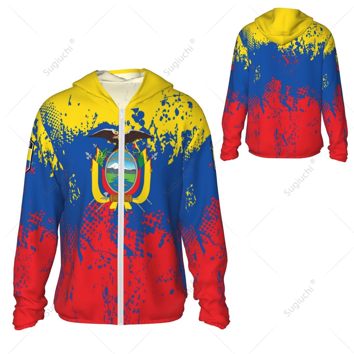 Fishing Hoodie - Sweat à capuche anti-UV avec drapeau