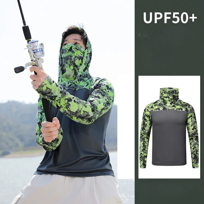 Haut de pêche à capuche pour h - Fishing Mask Sun Protection avis et prix
