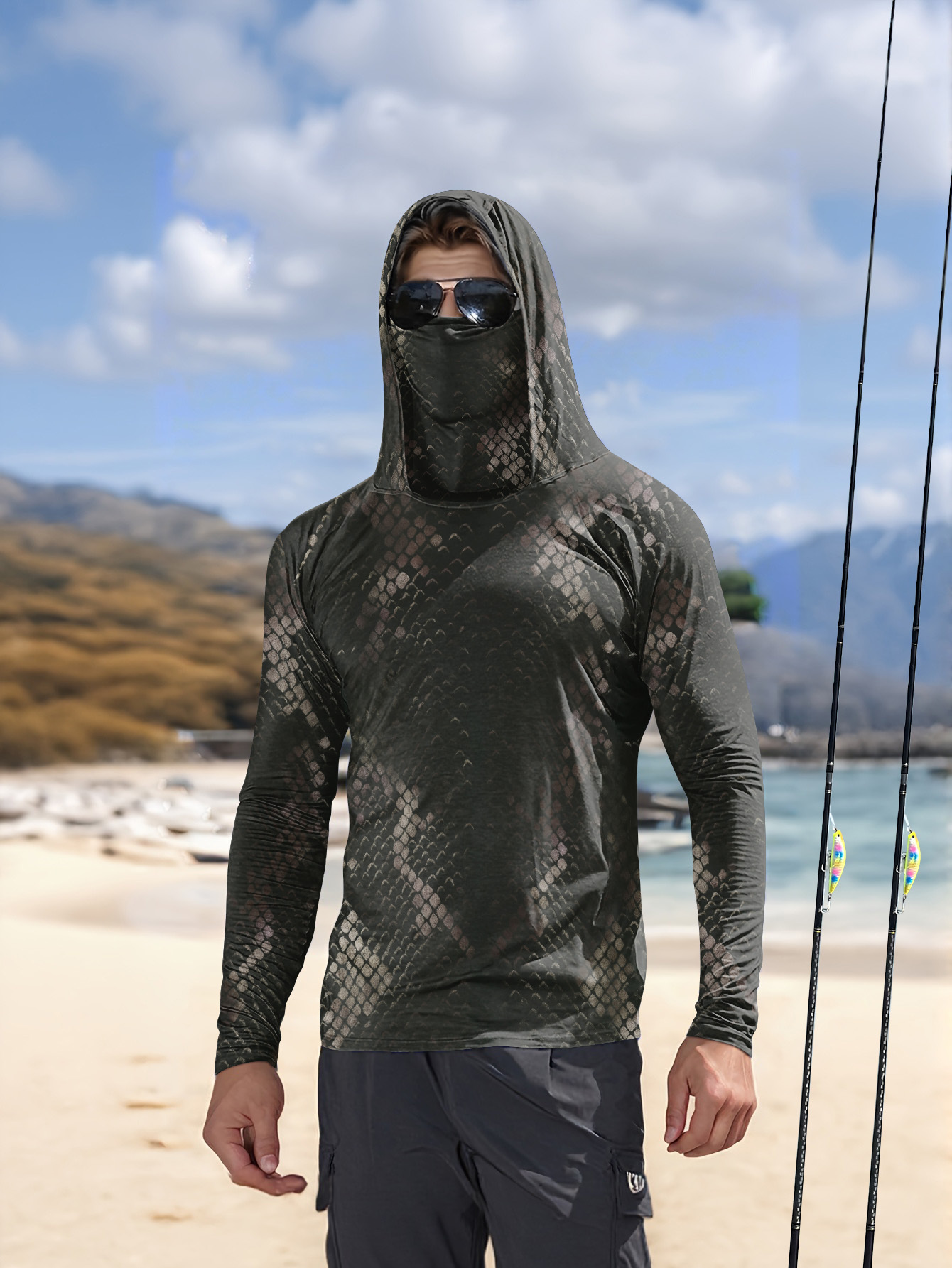 Chemise de pêche pour homme à  - Fishing Hoodie avis et prix