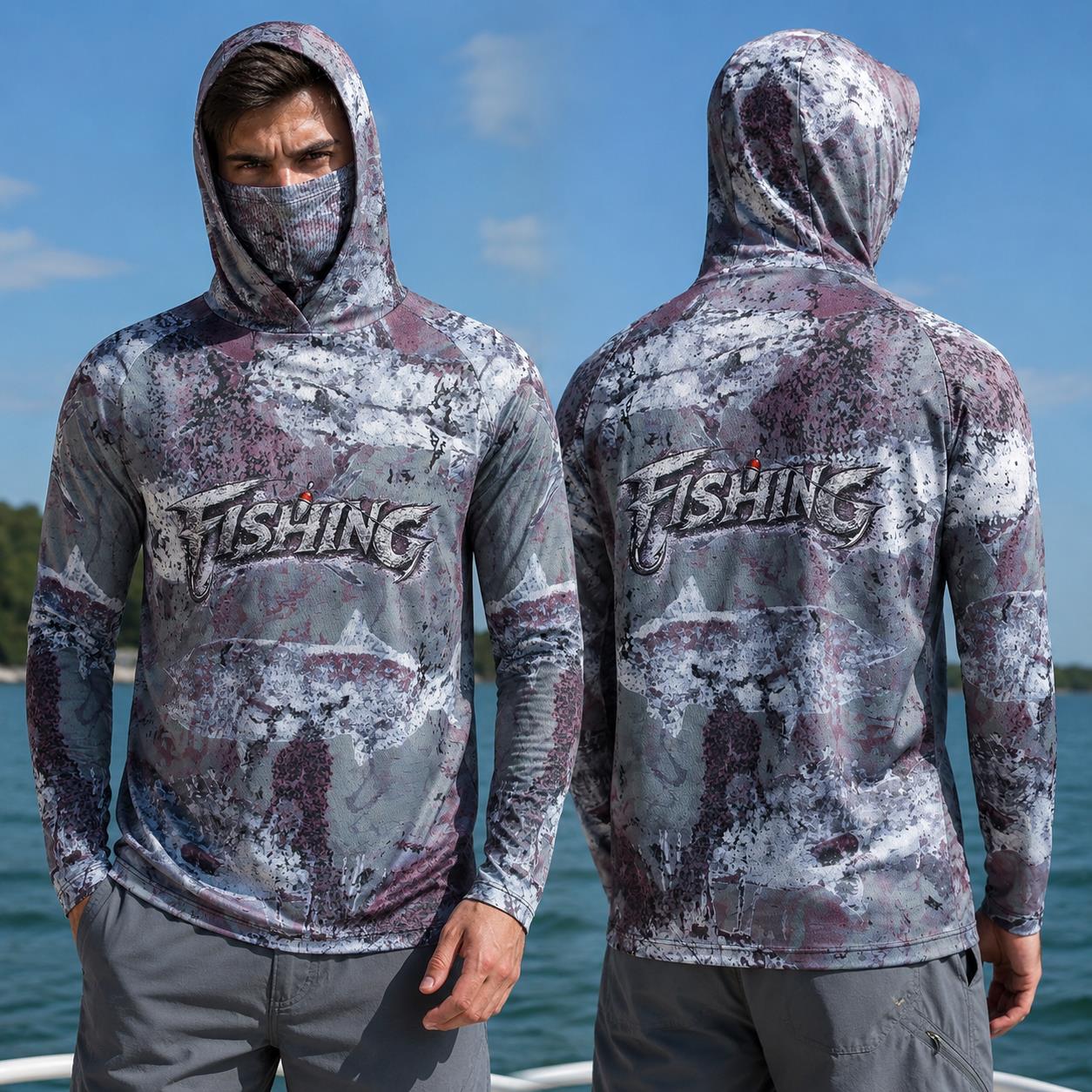 Haut de pêche à capuche pour h - Fishing Mask Sun Protection avis et prix