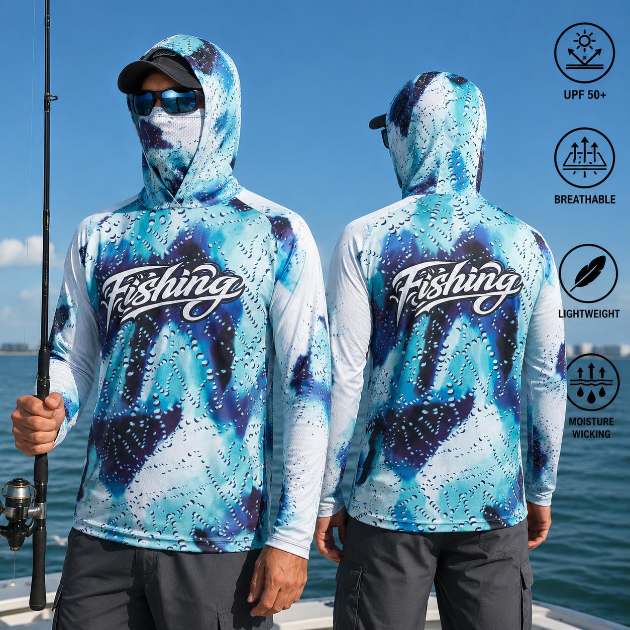 Haut de pêche à capuche pour h - Fishing Mask Sun Protection avis et prix